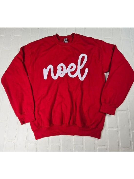 Unknown Sweaters - Noelle Red Pullover Sweatshirt Size Medium